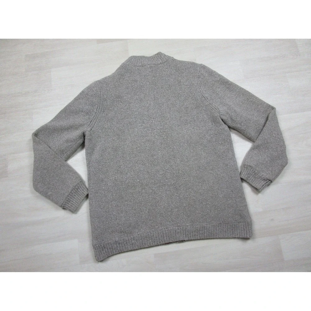 L.L.Bean Classic Ragg Lambswool Cardigan Sweater Men's (XXL) Flannel Lined Zip